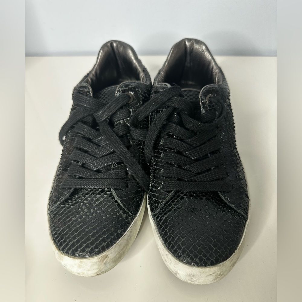 Zadig & Voltaire Python Leather Low Sneakers Sz 4… - image 3